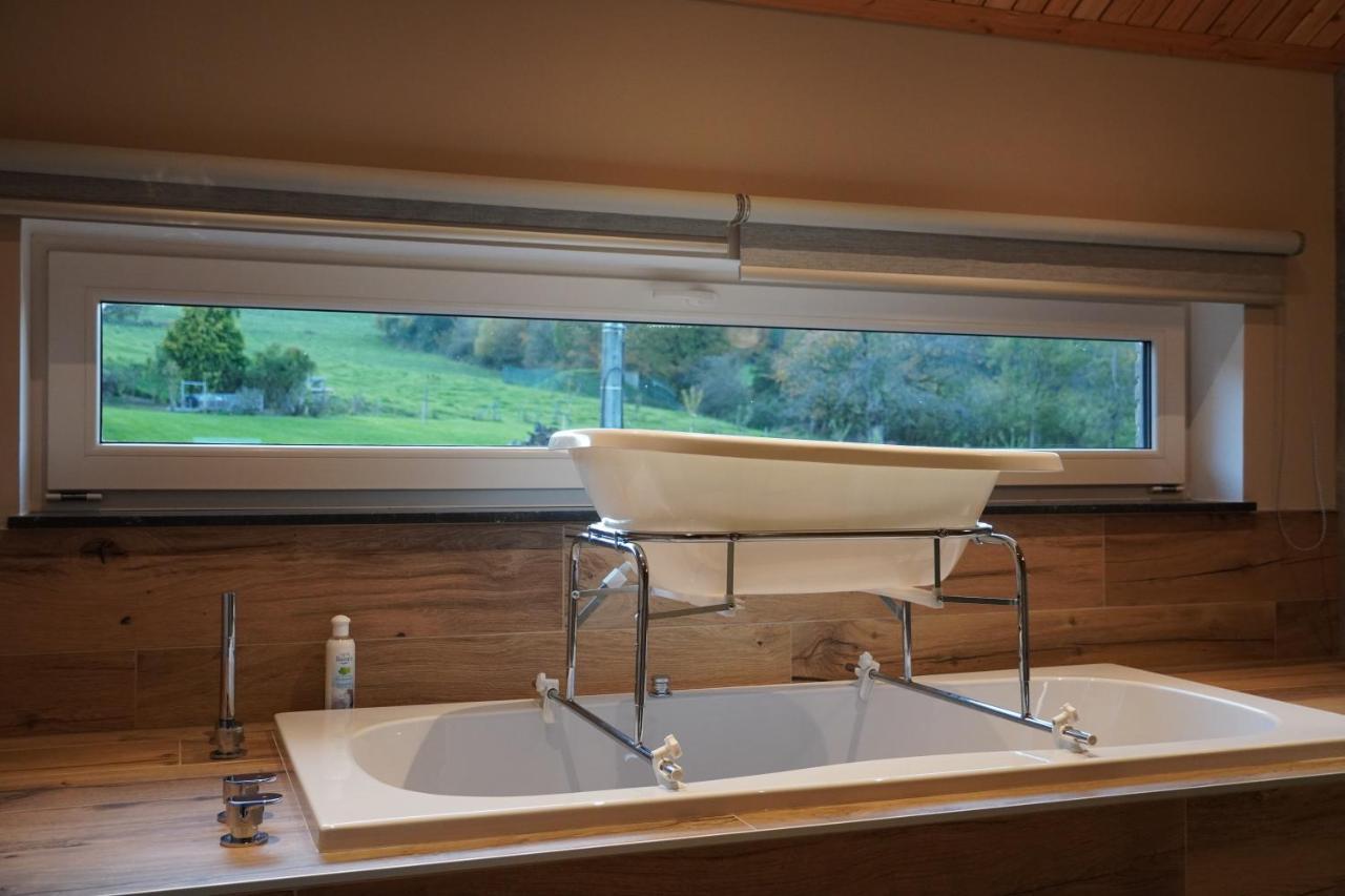 "Petite Perle En Haute Ardenne" Avec Vue Sur La Vallee, Cabine Infra-Rouge Et Bain Balneo Lierneux Luaran gambar
